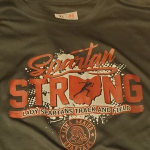 Black Lima Senior Lady Spartans Track and Field long sleeve shirt